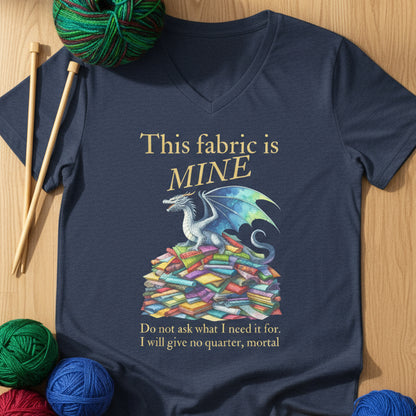 Fabric Dragon Hoarder V Neck T-Shirt Heather Navy / S