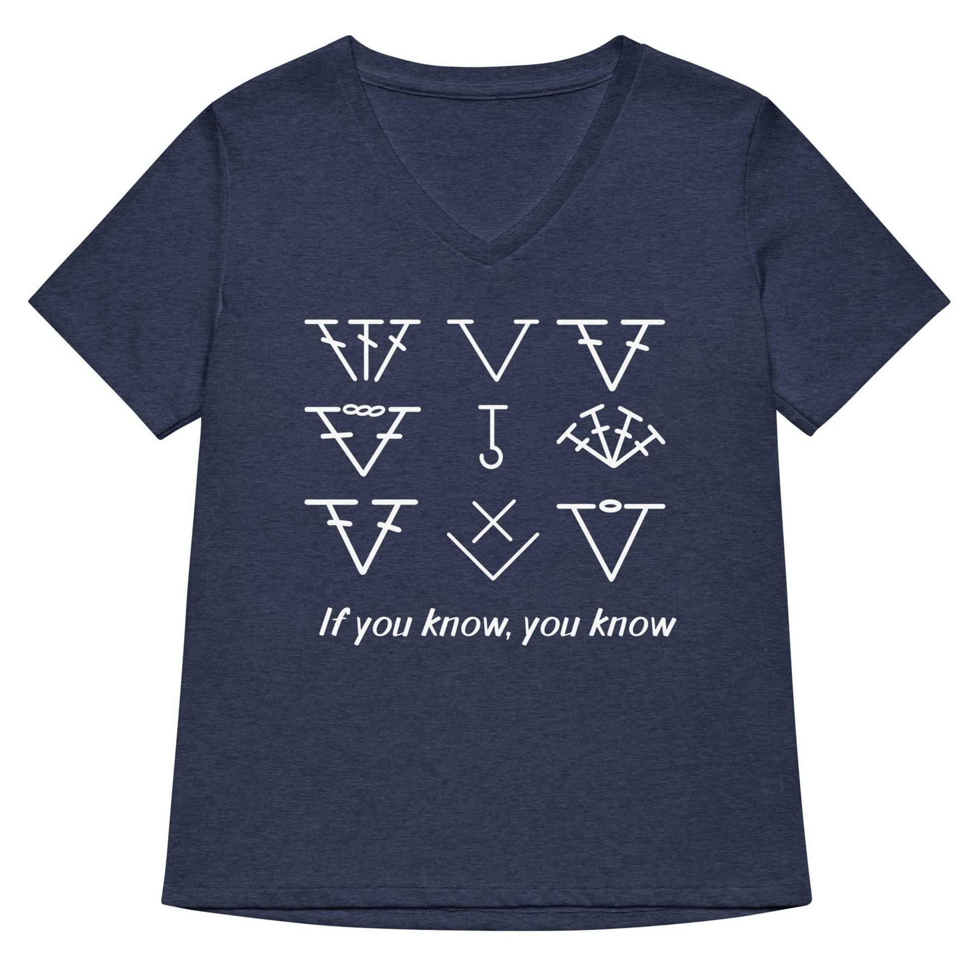 If you know, you know V Neck T-Shirt Heather Navy / S