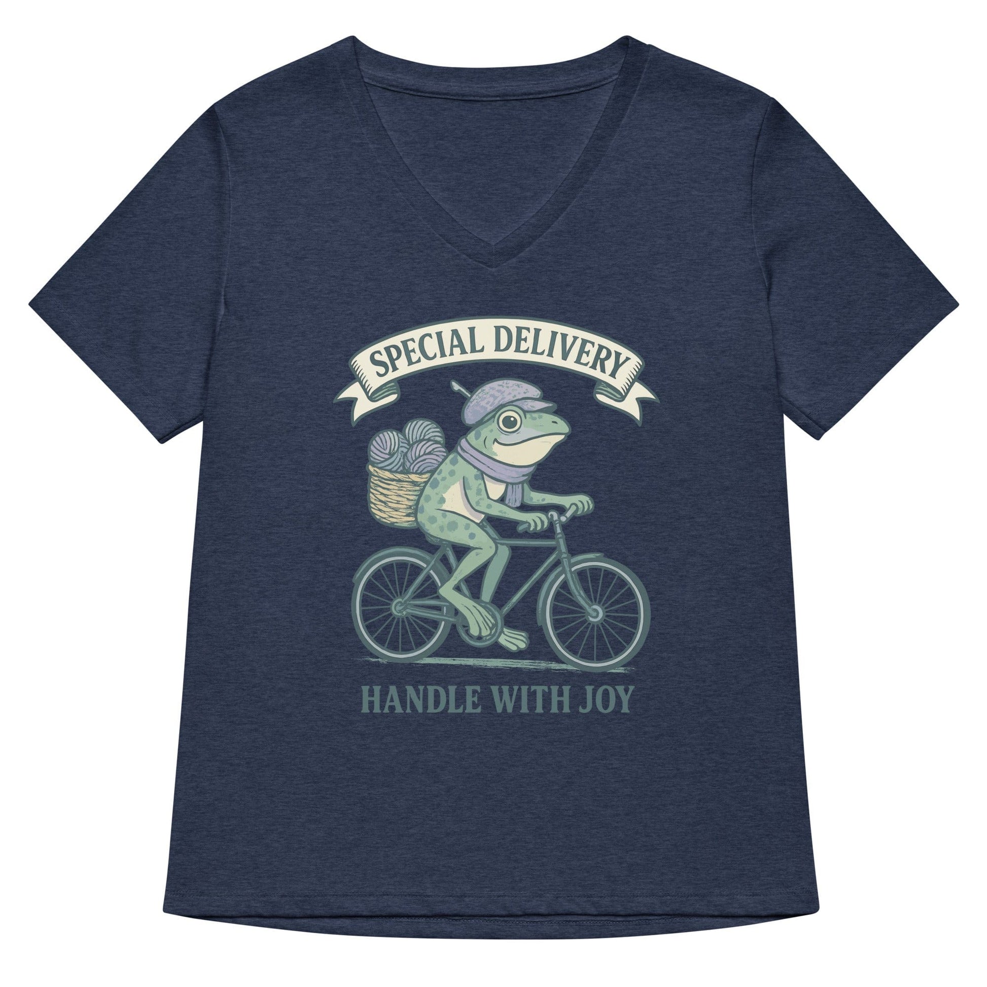 Special Delivery V Neck T-Shirt Heather Navy / S