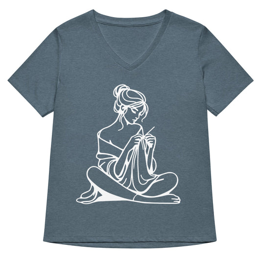 Breathe V Neck T-Shirt Heather Slate / S