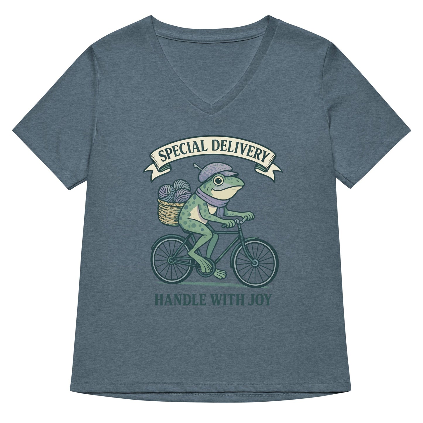 Special Delivery V Neck T-Shirt Heather Slate / S