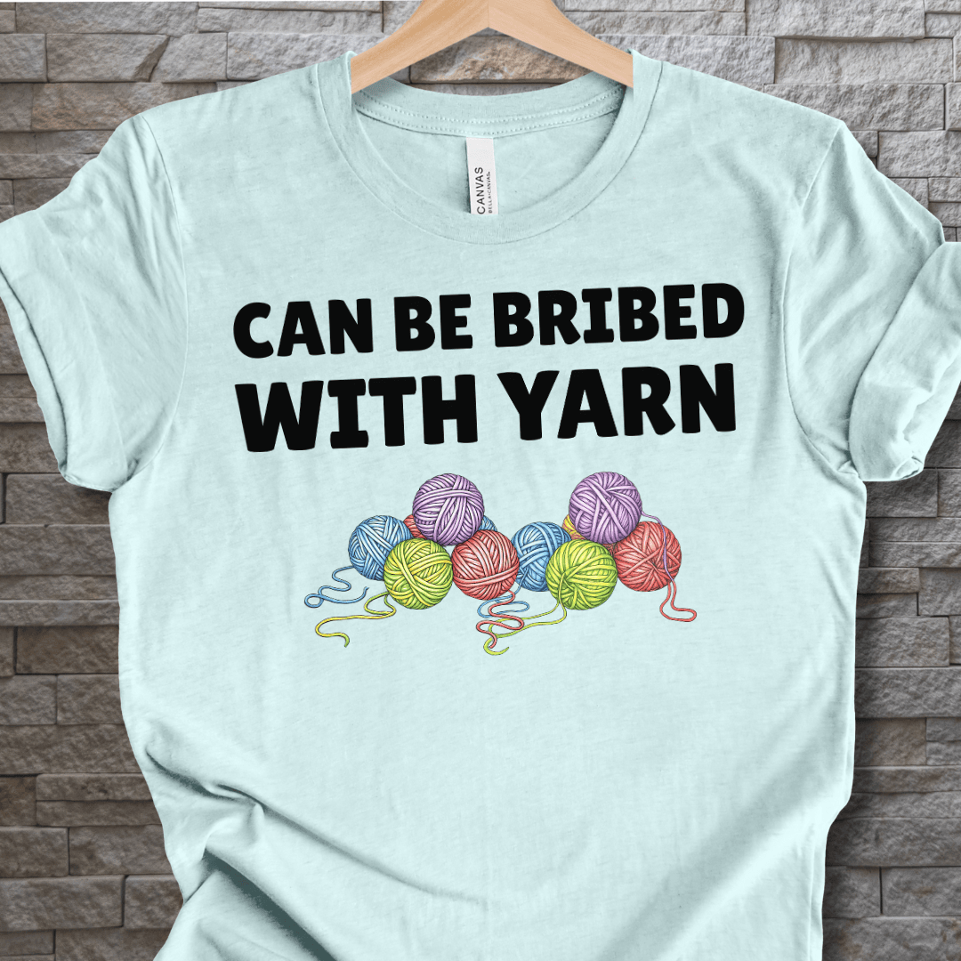 Bribed With Yarn T-Shirt Ice Blue / S