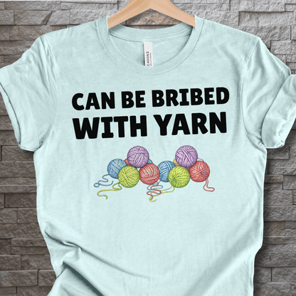 Bribed With Yarn T-Shirt Ice Blue / S