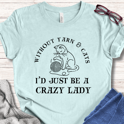 Cats & Yarn T-Shirt Ice Blue / S