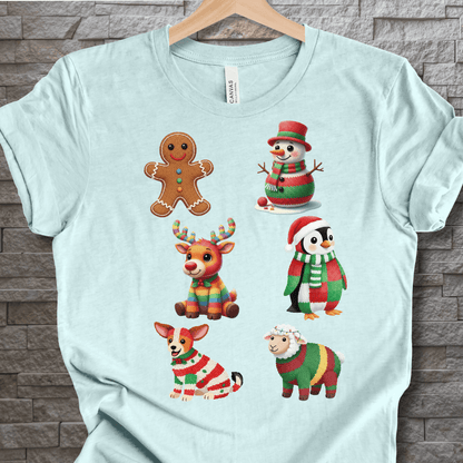 Christmas Knit T-Shirt Ice Blue / S