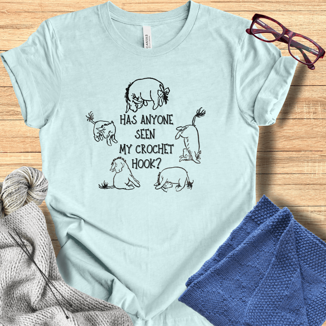 Eeyore Lost Crochet Hook T-Shirt Ice Blue / S