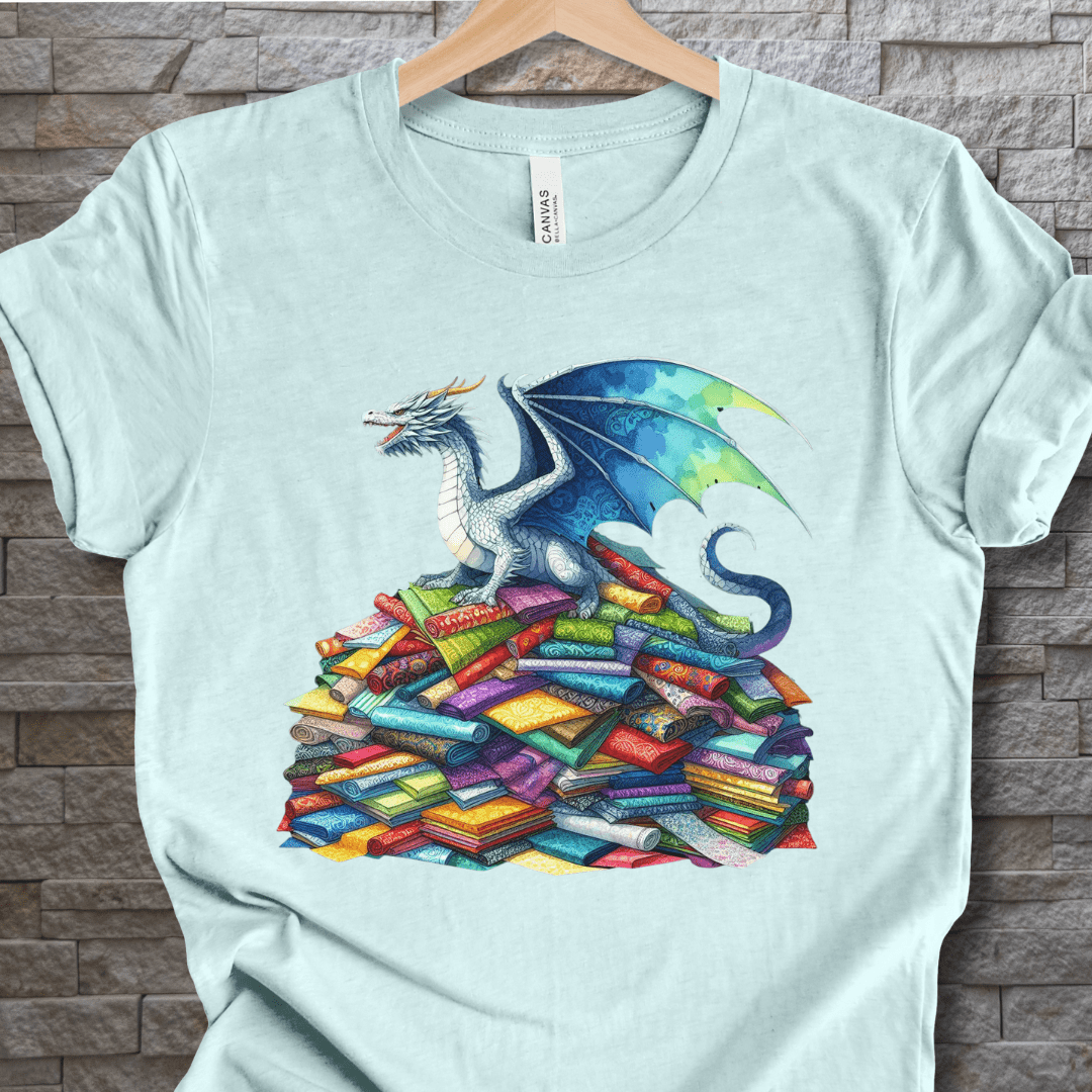 Fabric Hoarder Dragon T-Shirt Ice Blue / S