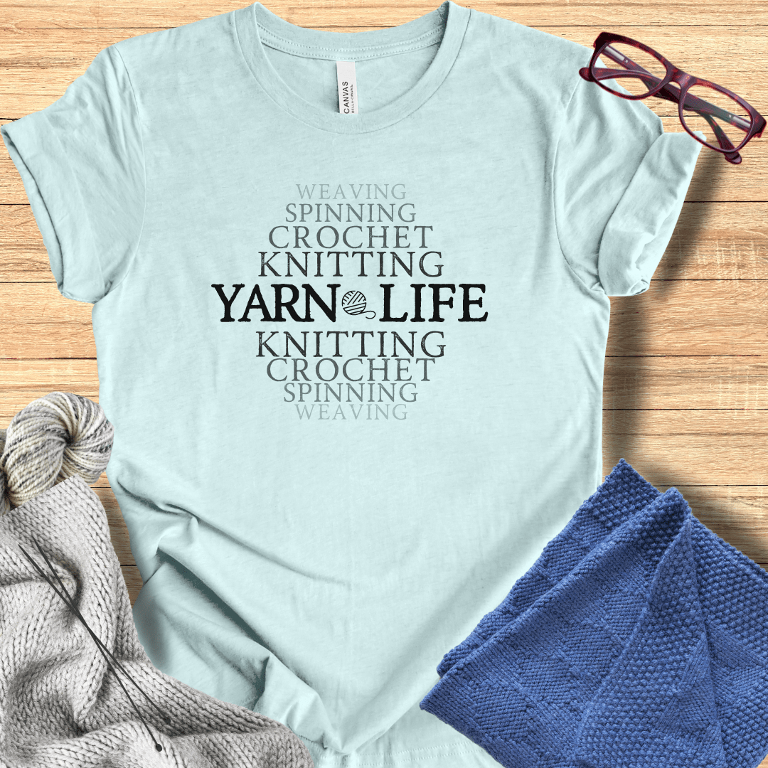 Fading Yarn Life T-Shirt Ice Blue / S