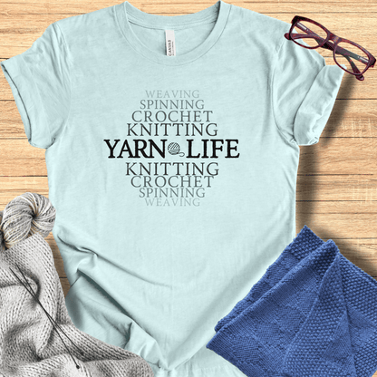 Fading Yarn Life T-Shirt Ice Blue / S
