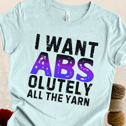 I want Abs T-Shirt Ice Blue / S