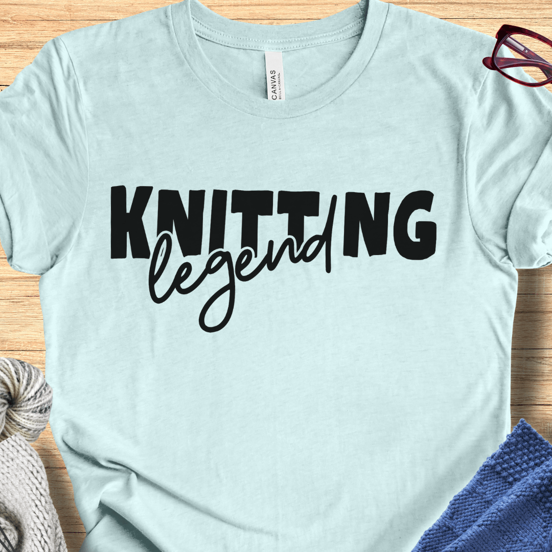 Knitting Legend T-Shirt Ice Blue / S