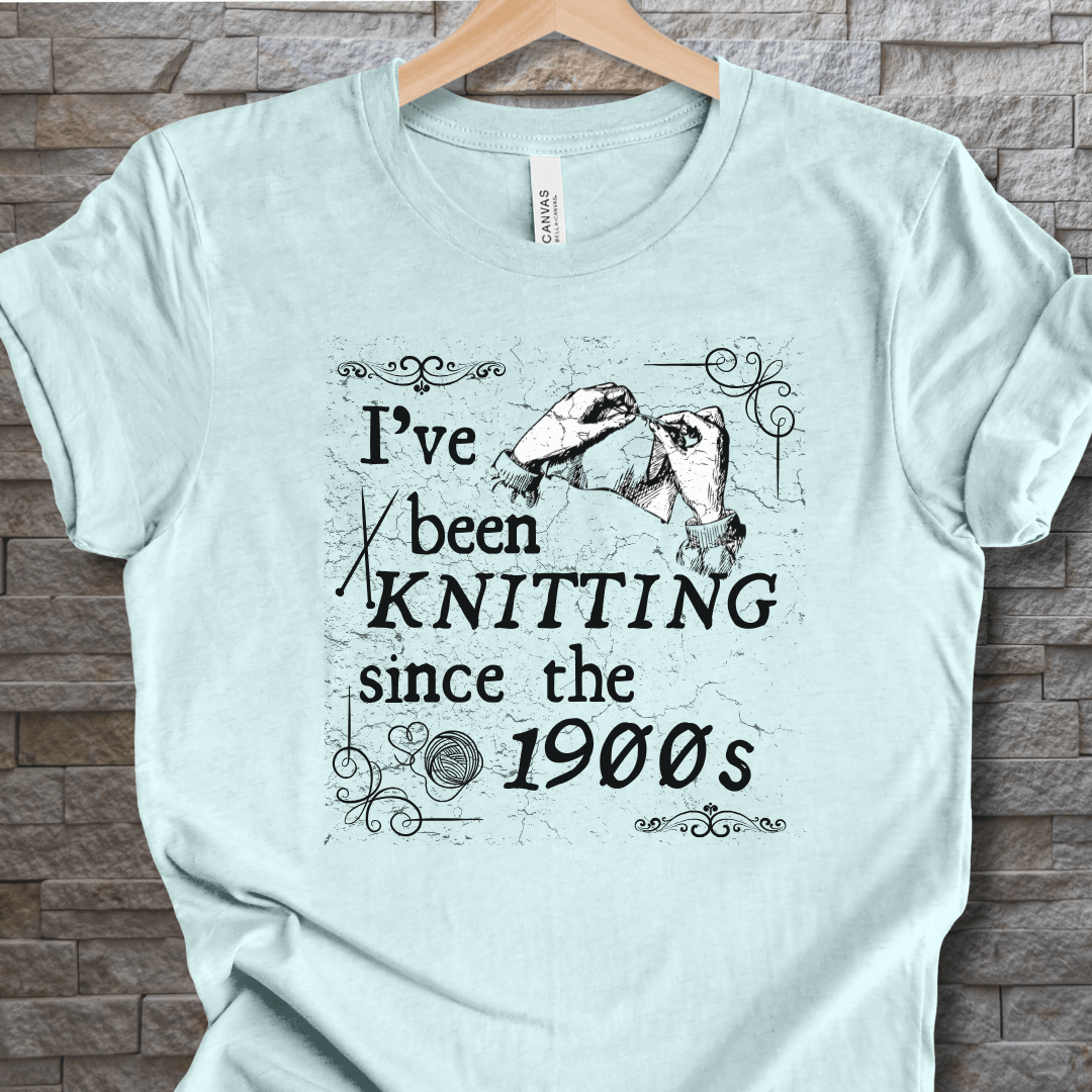 Knitting Since the 1900s T-Shirt Ice Blue / S