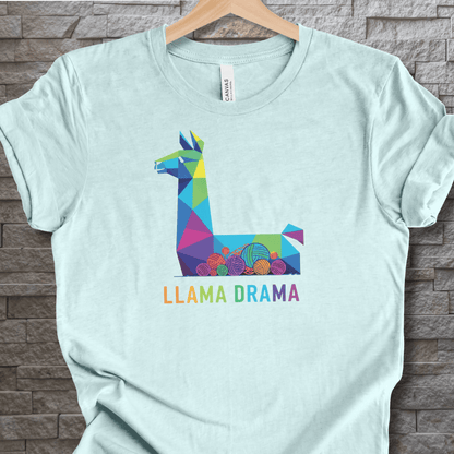 Llama Drama T-Shirt Ice Blue / S