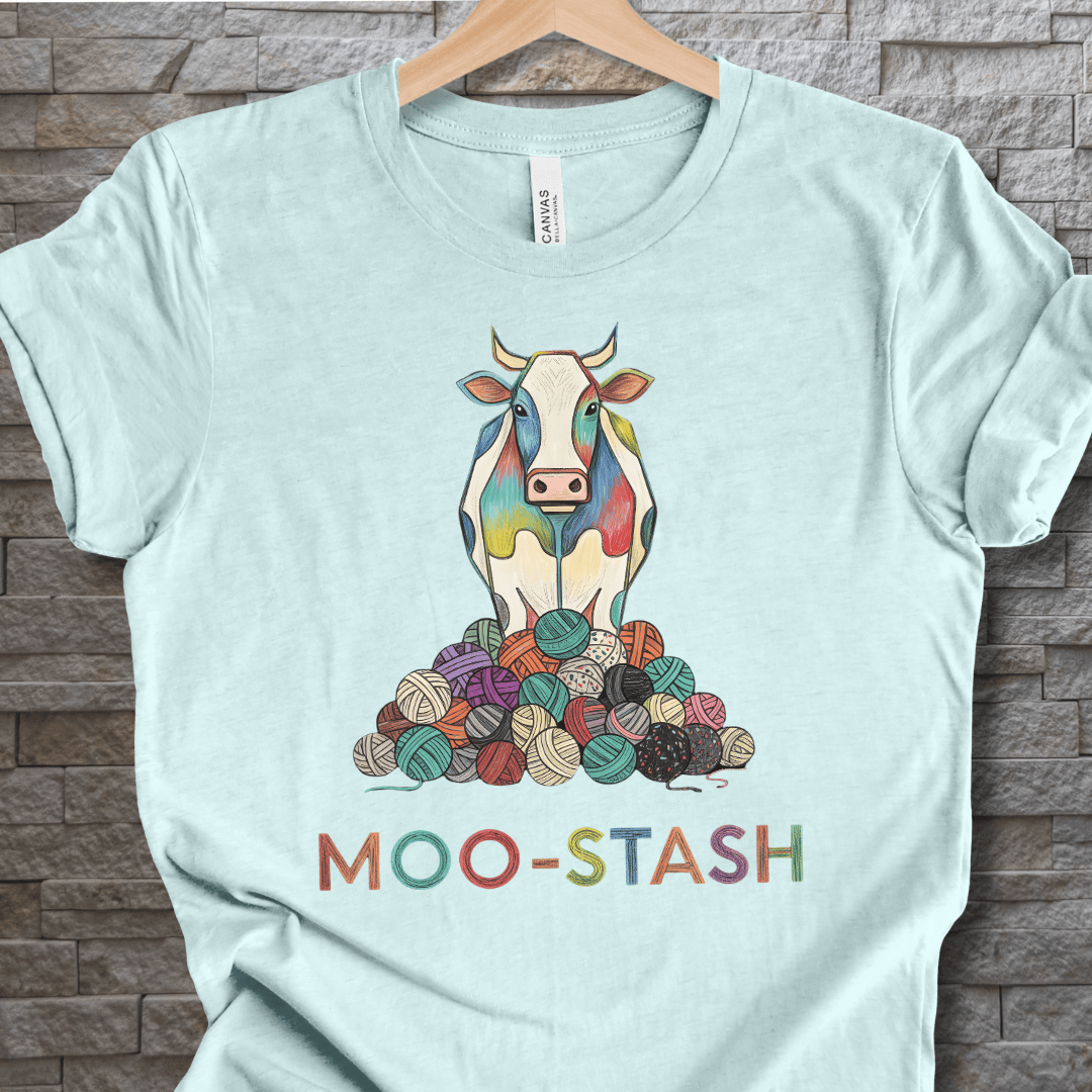 Moo Stash T-Shirt Ice Blue / S