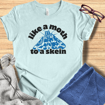 Moth to a Skein T-Shirt Ice Blue / S