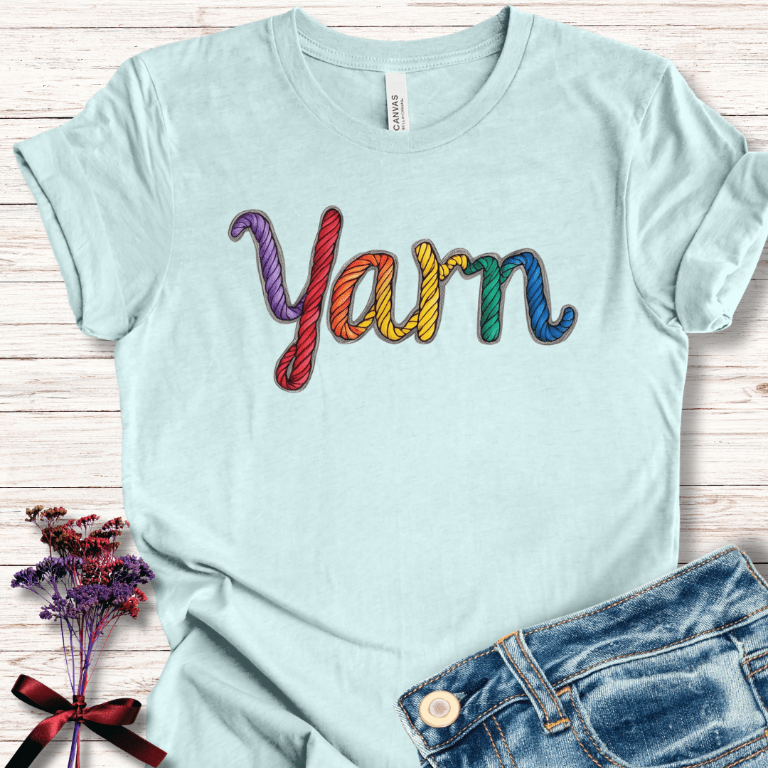 Rainbow Yarn T-Shirt Ice Blue / S