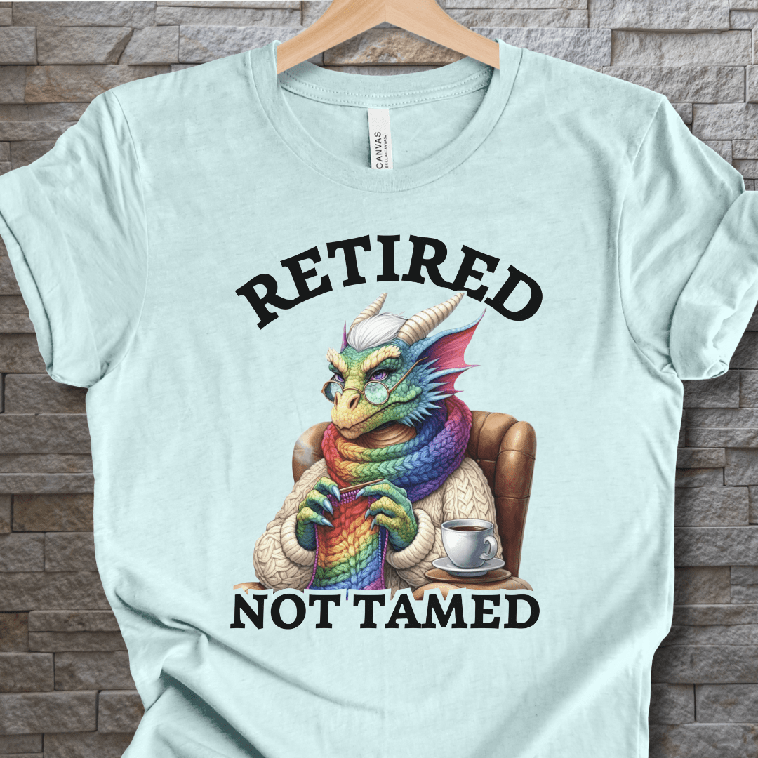 Retired not tamed T-Shirt Ice Blue / S