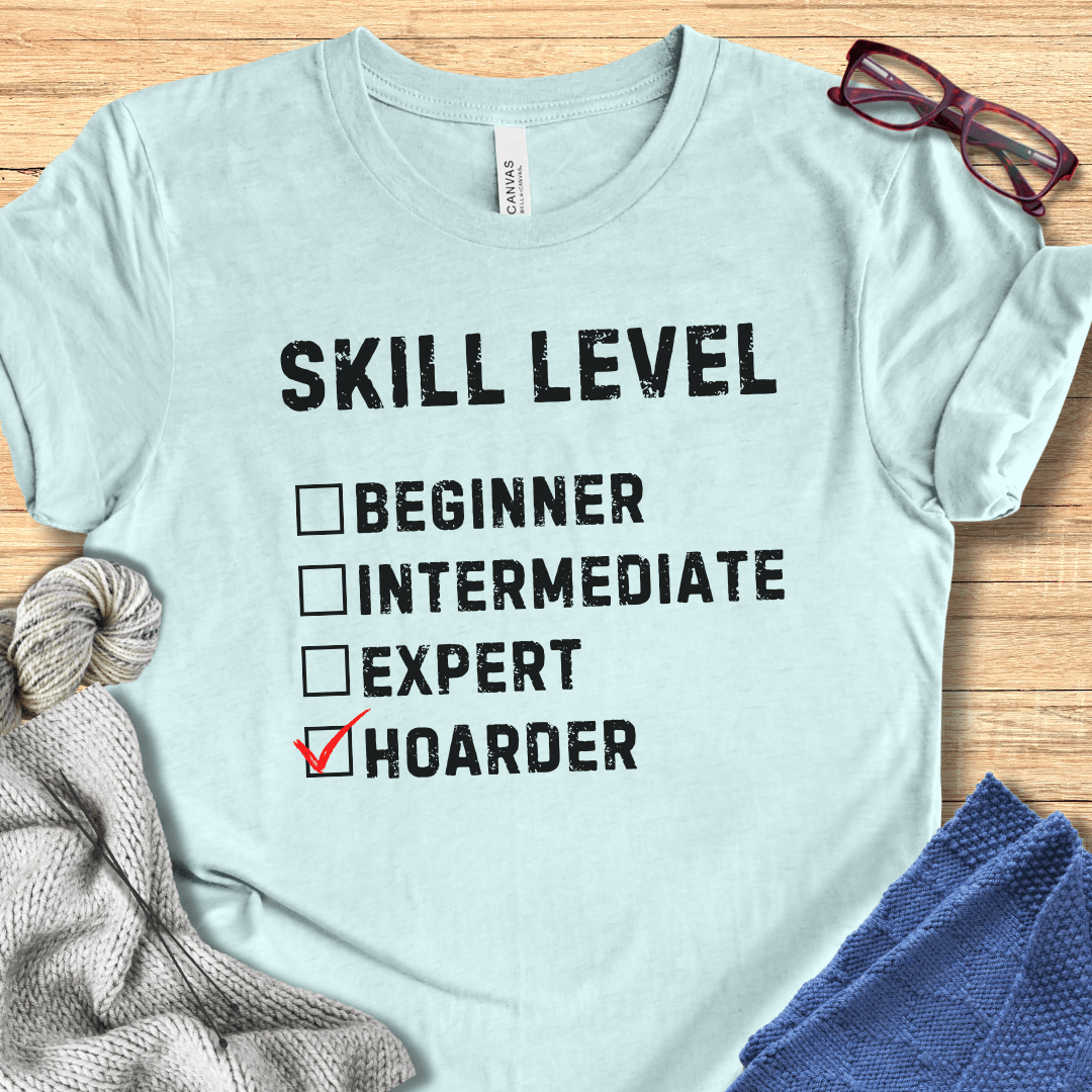 Skill Level: Hoarder T-Shirt Ice Blue / S