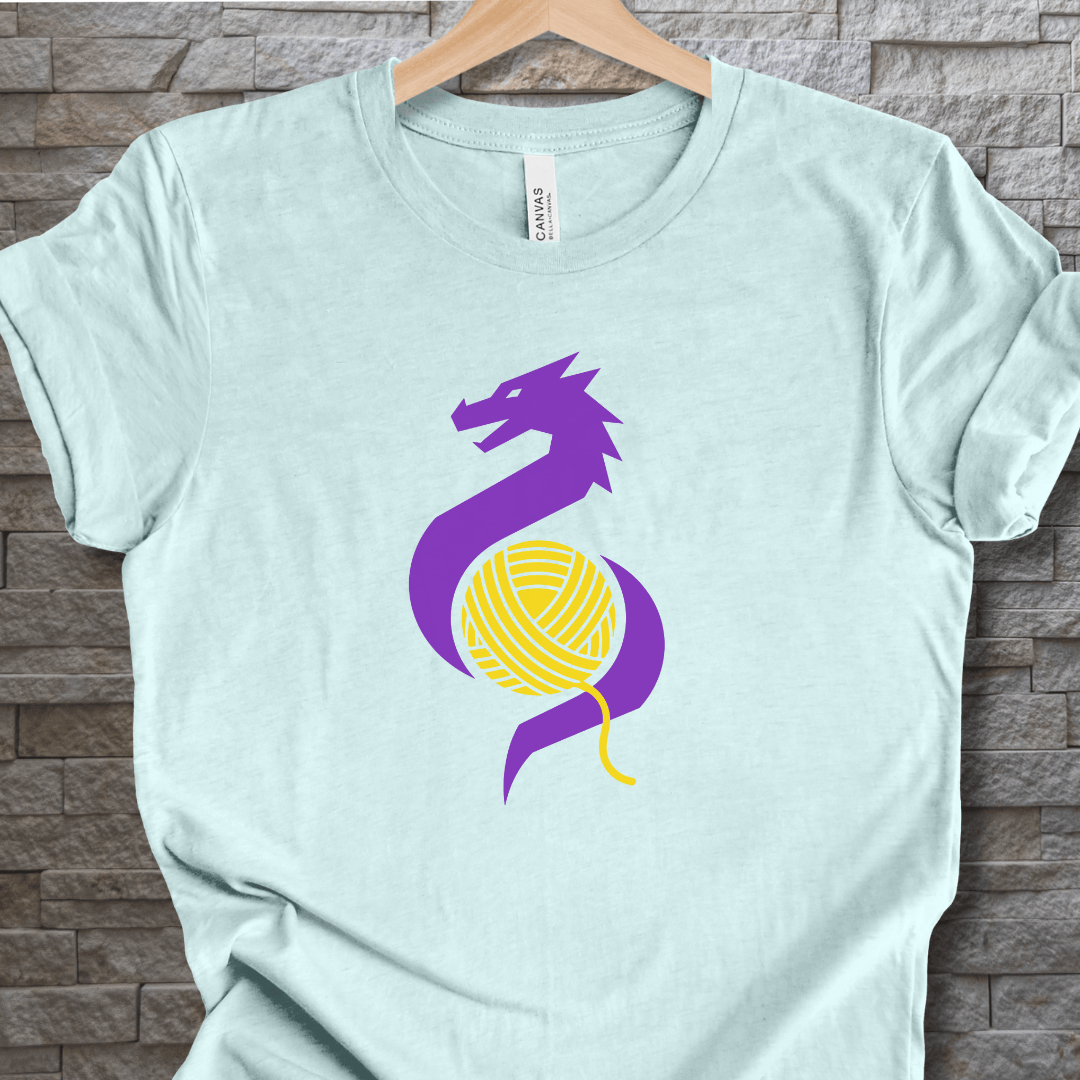 Styalised Dragon T-Shirt Ice Blue / S