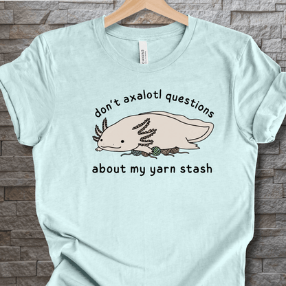 Axalotl Questions t-shirt Ice Blue / XS