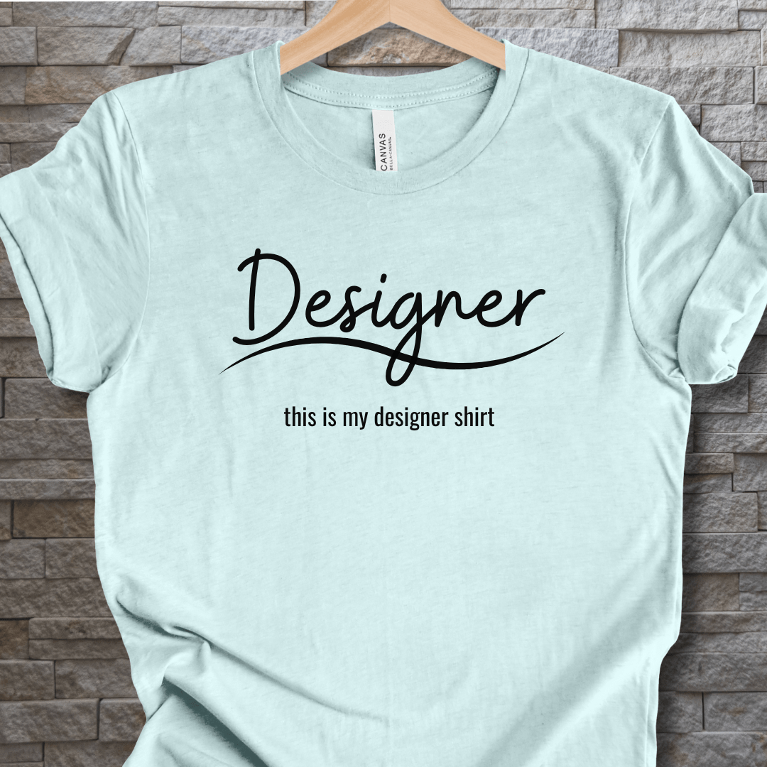 Designer Crew Neck T-Shirt Ice Blue / XS
