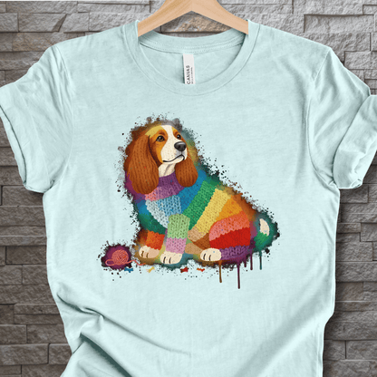 Dog Dye Splash T-Shirt Ice Blue / XS