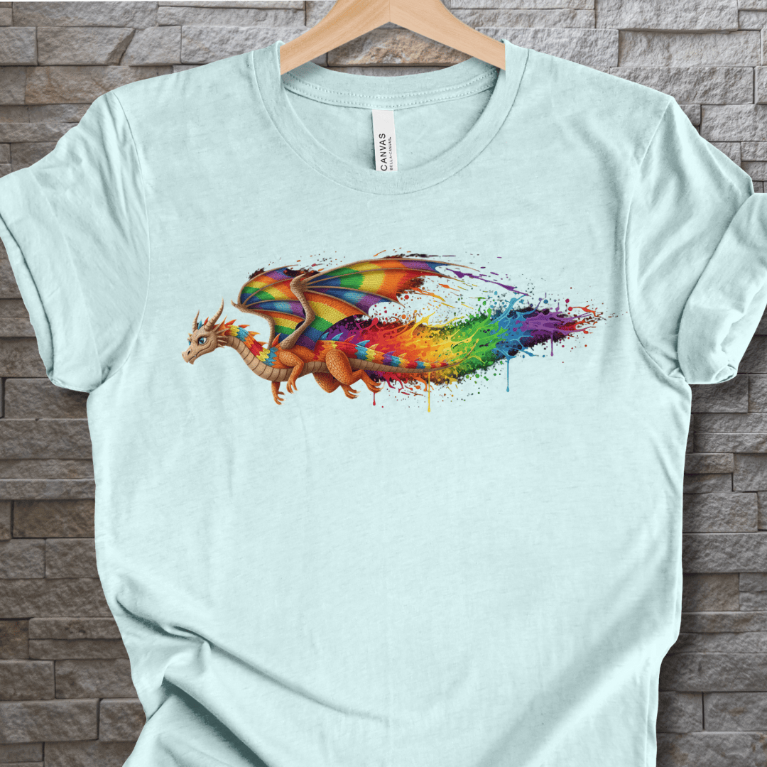 Flight Dragon Dye Splash T-Shirt Ice Blue / XS