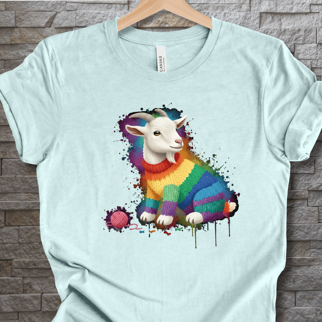 Goat Dye Splash T-Shirt Ice Blue / XS