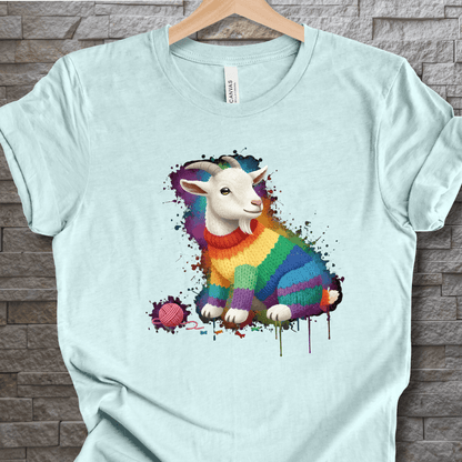 Goat Dye Splash T-Shirt Ice Blue / XS