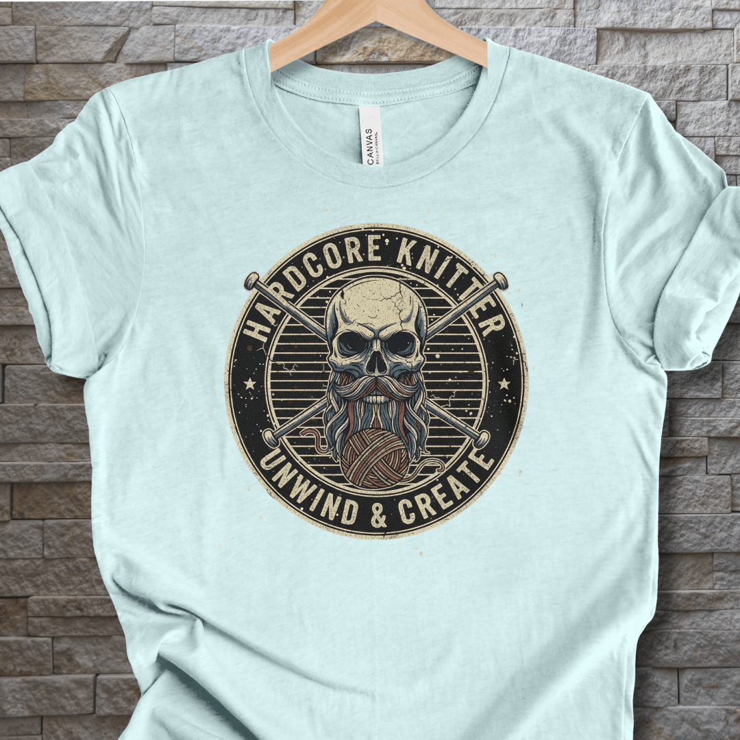 Hardcore Knitter T-Shirt Ice Blue / XS