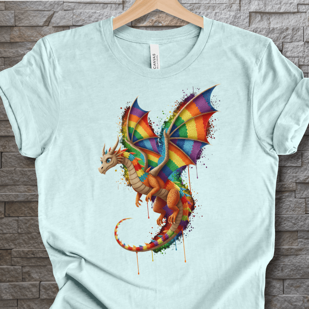 Hover Dragon Dye Splash T-Shirt Ice Blue / XS