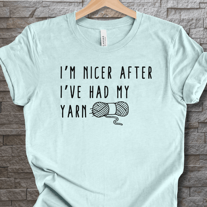 Nicer After Yarn T-Shirt Ice Blue / XS