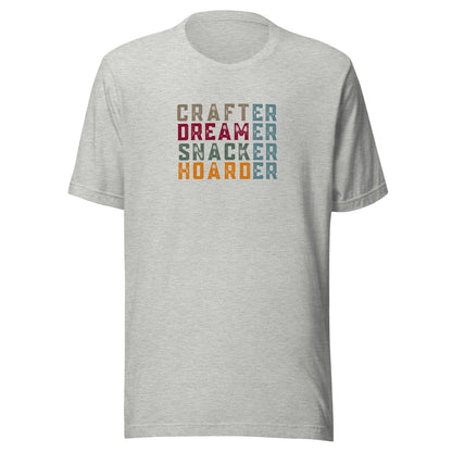 Crafter / Dreamer (no border) T-Shirt Light Grey / S