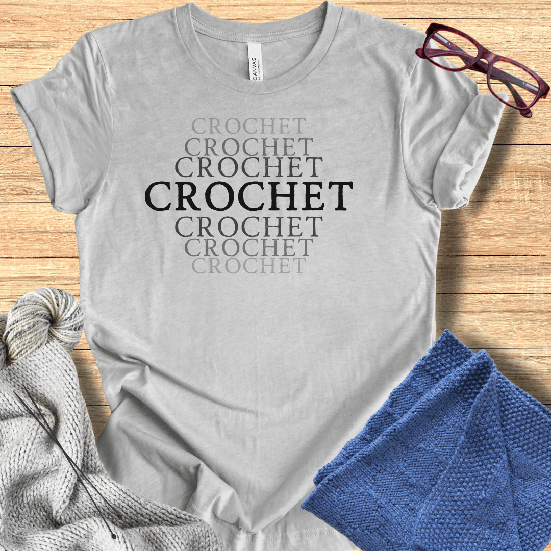 Fading Crochet T-Shirt Light Grey / S