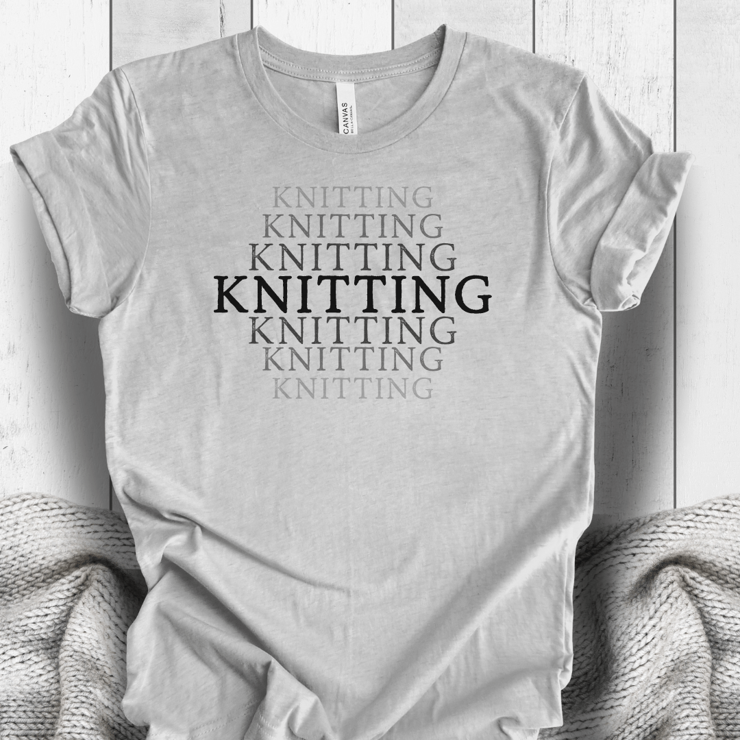 Fading Knitting T-Shirt Light Grey / S