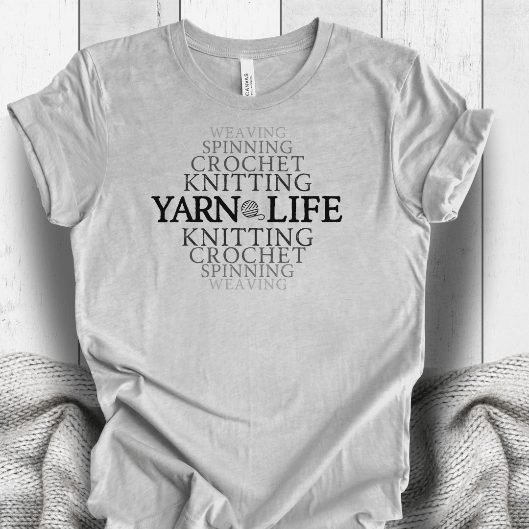 Fading Yarn Life T-Shirt Light Grey / S