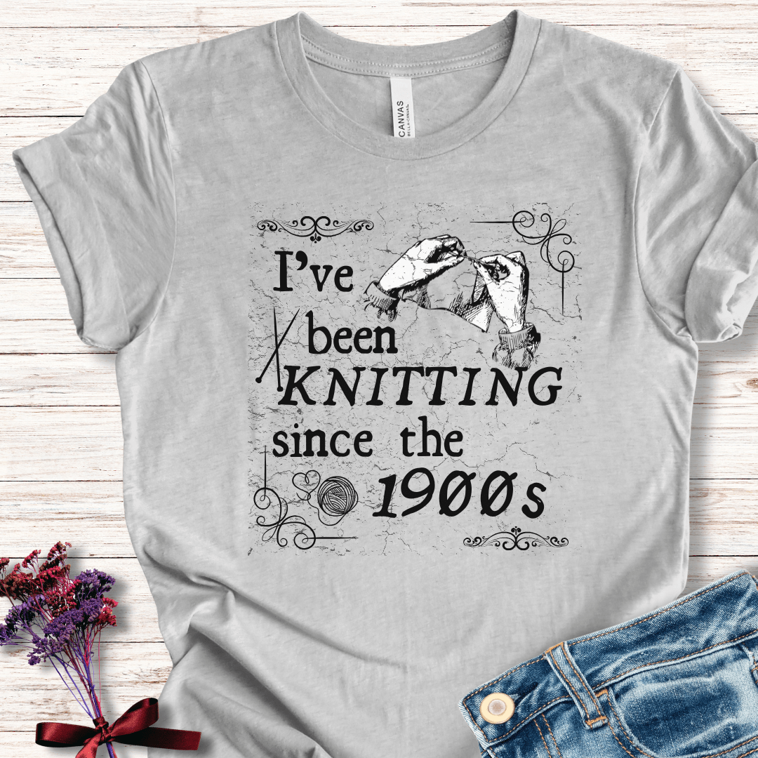 Knitting Since the 1900s T-Shirt Light Grey / S