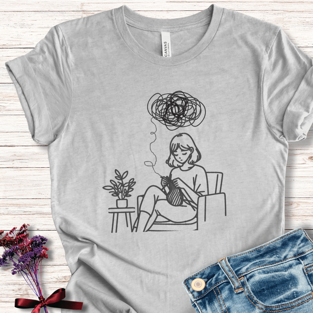Mental Health crafting T-Shirt Light Grey / S
