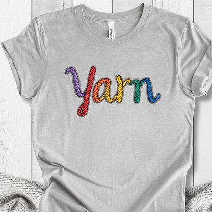 Rainbow Yarn T-Shirt Light Grey / S