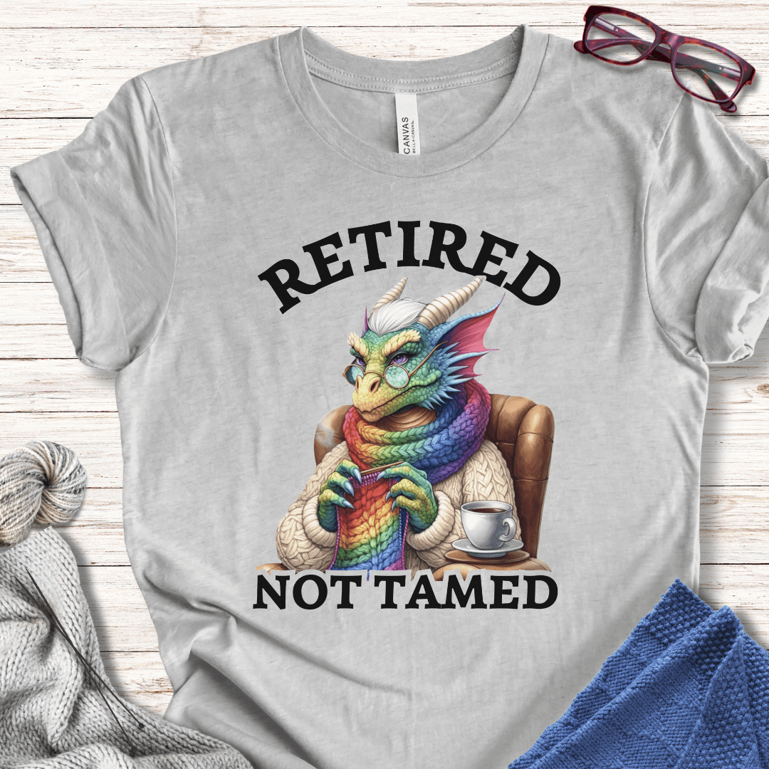 Retired not tamed T-Shirt Light Grey / S