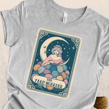 Tarot Card Yarn Hoarder T-Shirt Light Grey / S