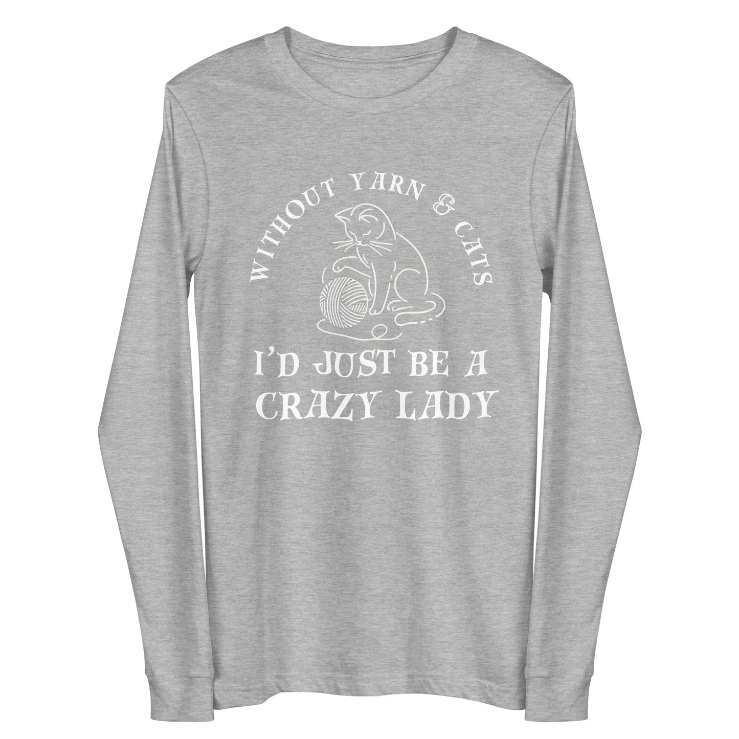 Yarn & Cats Long Sleeve Tee Light Grey / S