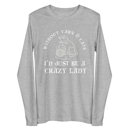 Yarn & Cats Long Sleeve Tee Light Grey / S