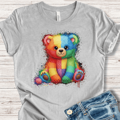 Bear Dye Splash T-Shirt Light Grey / XS