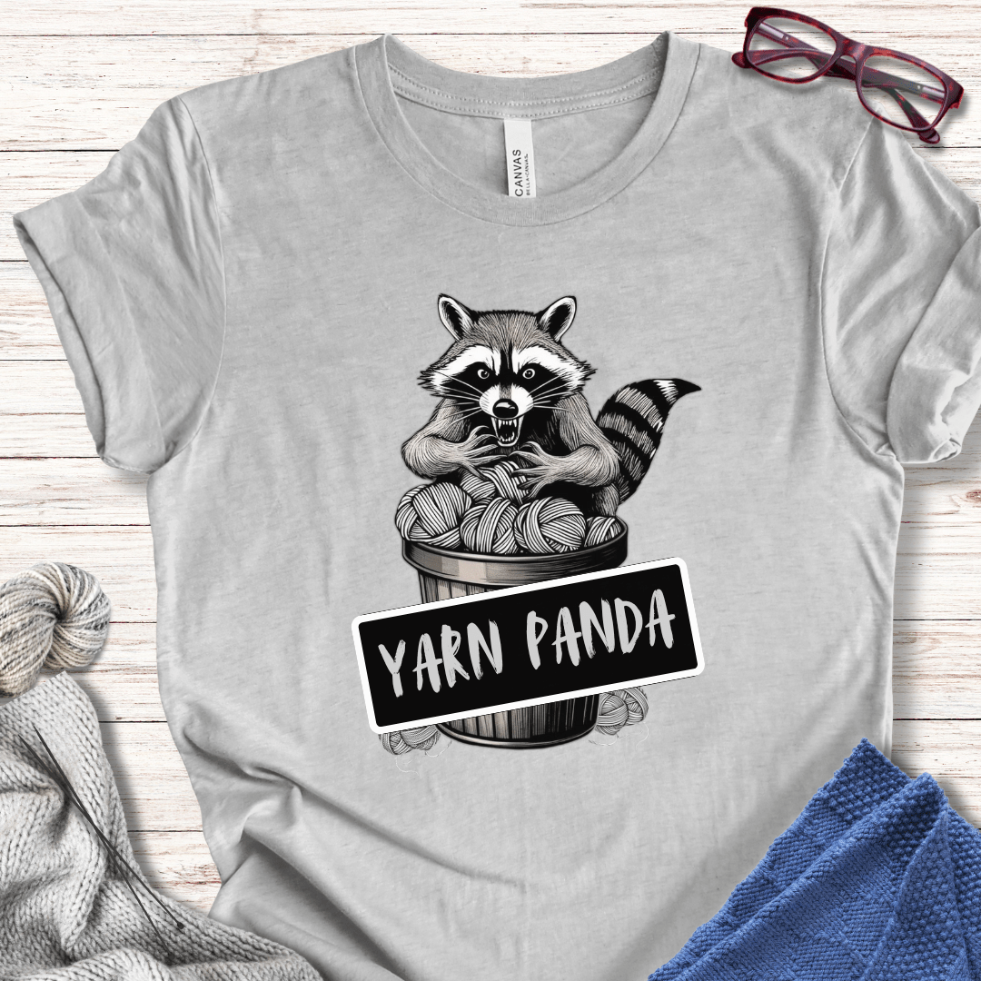 Feral Yarn Panda T-Shirt Light Grey / XS
