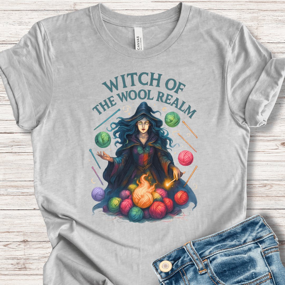 Fire Witch of the Wool Realm T-Shirt Light Grey / XS