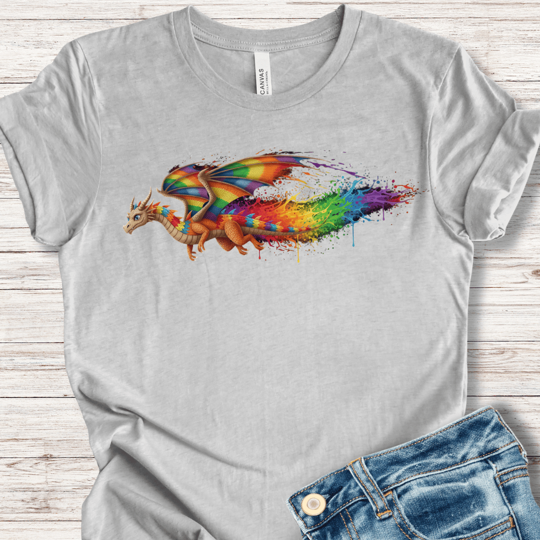Flight Dragon Dye Splash T-Shirt Light Grey / XS