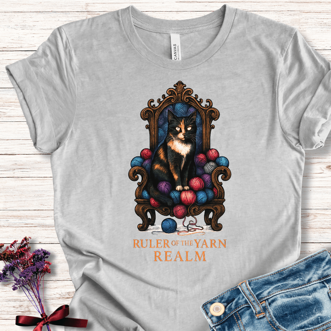 Ruler of the Yarn Realm T-Shirt Light Grey / XS