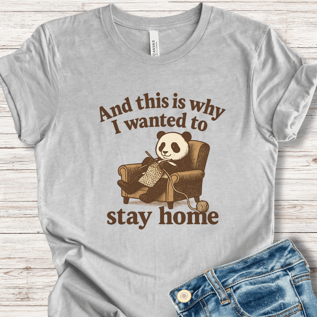 Stay Home T-Shirt Light Grey / XS