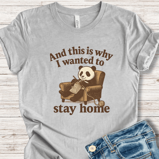 Stay Home T-Shirt Light Grey / XS